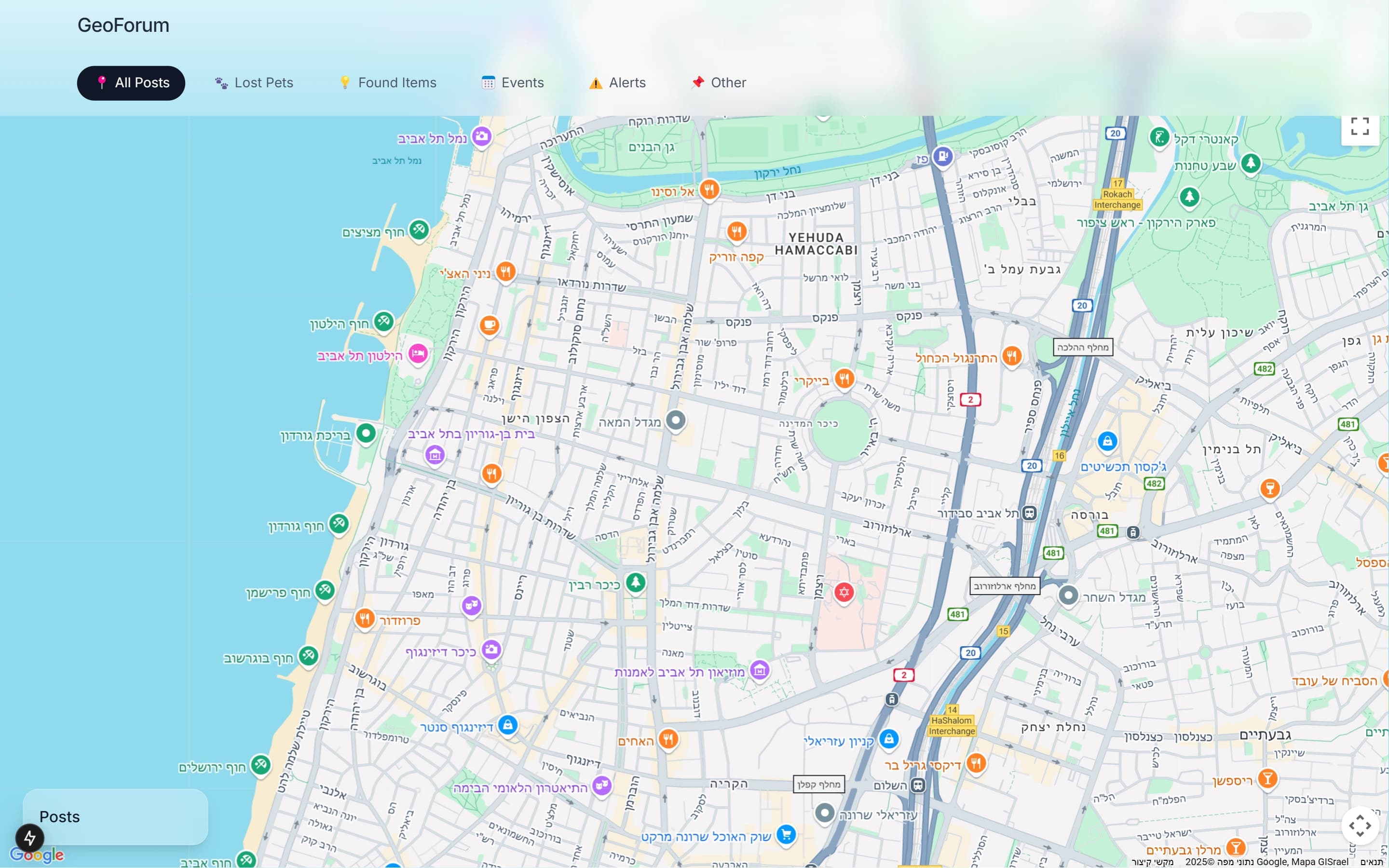 Geoforum - רשת חברתית מבוססת מפה